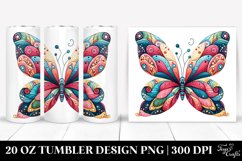 Colorful Butterfly Tumbler Design | 20 Oz Tumbler Product Image 1