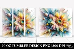 Abstract Sunflower Tumbler | 20 oz Tumbler Product Image 1