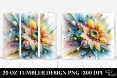 Abstract Sunflower Tumbler | 20 oz Tumbler Product Image 1