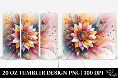 Abstract Sunflower Tumbler | 20 oz Tumbler Product Image 1
