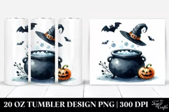 Watercolor Cauldron Clipart, Transparent 20 Oz Tumbler Product Image 1