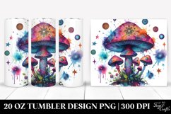 Vibrant Magical Celestial Mushroom, High-Res 20 Oz Tumbler Product Image 1