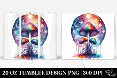 Magical Celestial Mushroom Clipart 20 Oz Tumbler Product Image 1