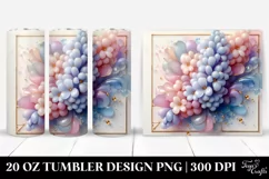 Abstract Pastel Hyacinth Clipart 20 Oz Tumbler Product Image 1