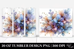 Glossy Shiny Dahlia Clipart 20 Oz Tumbler Product Image 1