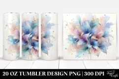 Abstract Pastel Lobelia, High-Quality 20 Oz Tumbler Product Image 1