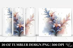 Pastel Glossy Lobelia Watercolor, High-Res 20 Oz Tumbler Product Image 1