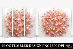 Pinkish Glittery Background with Foil | 20 Oz Tumbler Product Image 1