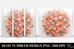 Pinkish Glittery Background with Foil | 20 Oz Tumbler Product Image 1