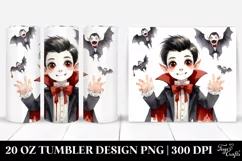 Funny Vampire Halloween Clipart, High-Res 20 Oz Tumbler Product Image 1