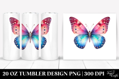 Colorful Butterfly Splash 20 Oz Tumbler Product Image 1