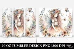 Washed Watercolor Boho Fairy | 20 oz Tumbler Product Image 1