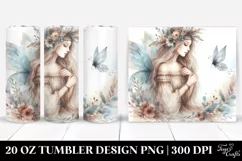 Washed Watercolor Boho Fairy | 20 oz Tumbler Product Image 1