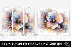 Glossy Pansy Tumbler | 20 oz Tumbler Product Image 1