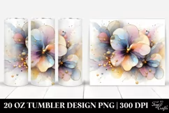 Glossy Pansy Tumbler | 20 oz Tumbler Product Image 1