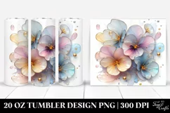 Glossy Pansy Tumbler | 20 oz Tumbler Product Image 1