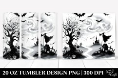Simple Halloween Scene with Wailing Winds | 20 oz Tumbler Product Image 1
