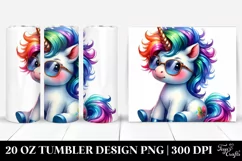 Vibrant Baby Unicorn | 20 oz Tumbler Product Image 1