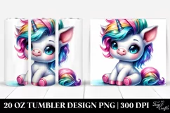 Vibrant Baby Unicorn | 20 oz Tumbler Product Image 1