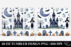 Watercolor Graveyard Clipart, Transparent 20 Oz Tumbler Product Image 1