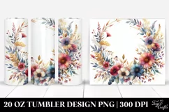 Colorful Floral Frame | 20 oz Tumbler Product Image 1