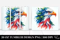Abstract Vibrant Watercolor Eagle | 20 oz Tumbler Product Image 1