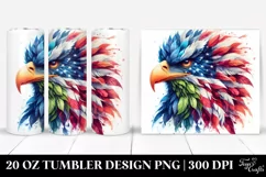 Abstract Vibrant Watercolor Eagle | 20 oz Tumbler Product Image 1