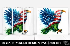 Abstract Vibrant Watercolor Eagle | 20 oz Tumbler Product Image 1