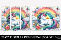 Colorful Watercolor Unicorn | 20 Oz Tumbler Product Image 1