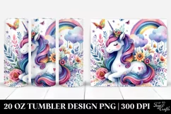 Whimsical Flowers, Baby Macaw | 20 oz Tumbler Product Image 1