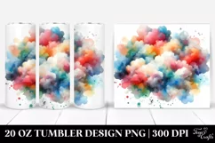 Colorful Watercolor Cloud | 20 oz Tumbler Product Image 1