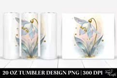 Abstract Shiny Snowdrop Tumbler | 20 oz Tumbler Product Image 1