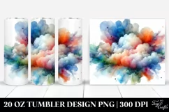 Colorful Watercolor Cloud | 20 oz Tumbler Product Image 1