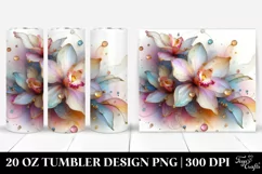 Abstract Pastel Orchid Clipart 20 Oz Tumbler Product Image 1