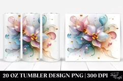 Abstract Pastel Orchid Clipart 20 Oz Tumbler Product Image 1