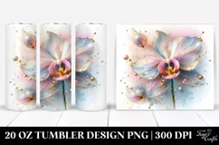 Abstract Pastel Orchid Clipart 20 Oz Tumbler Product Image 1