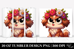 Sarcastic Puppy with Flower Crown 20 Oz Tumbler Product Image 1