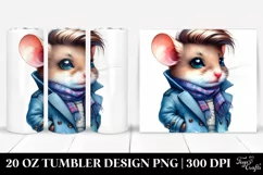 Vibrant Cute Baby Mouse Drawing | 20 oz Tumbler Product Image 1
