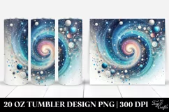 Colorful Glittery Blue Background | 20 oz Tumbler Product Image 1