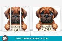 Watercolor Baby Bullmastiff Holding Sign | 20 Oz Tumbler Product Image 1