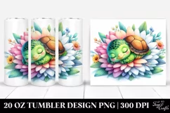 Colorful Cute Baby Turtle Tumbler Product Image 1