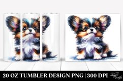 Vibrant Sitting Baby Papillon | 20 oz Tumbler Product Image 1