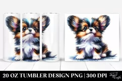 Vibrant Sitting Baby Papillon | 20 oz Tumbler Product Image 1