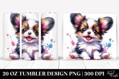 Vibrant Sitting Baby Papillon | 20 oz Tumbler Product Image 1