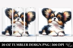 Vibrant Sitting Baby Papillon | 20 oz Tumbler Product Image 1