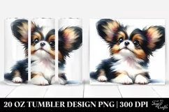 Vibrant Sitting Baby Papillon | 20 oz Tumbler Product Image 1