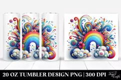 Colorfull Wimsicall Rainbow Tumbler Product Image 1