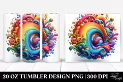 Colorfull Wimsicall Rainbow Tumbler Product Image 1