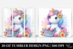 Pastell Cute Baby Unicorn Tumbler Product Image 1