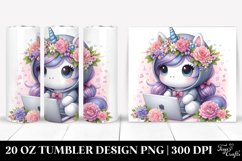 Pastell Cute Baby Unicorn Tumbler Product Image 1